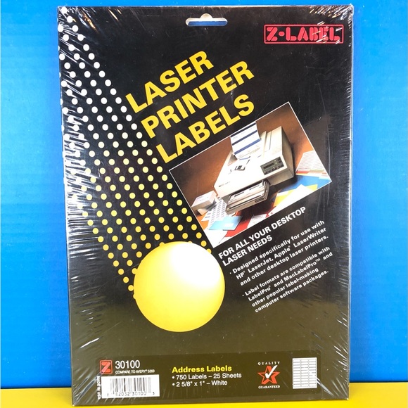 Z-LABEL | Office | New Zlabel Laser Printer Labels 75 Labels25 Sheets 2 ...